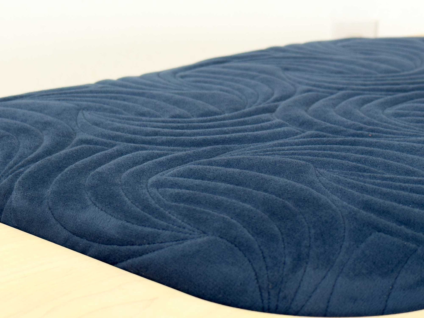 Bench with Cushion — Hardwood Base with Quilted or Woven Upholstery