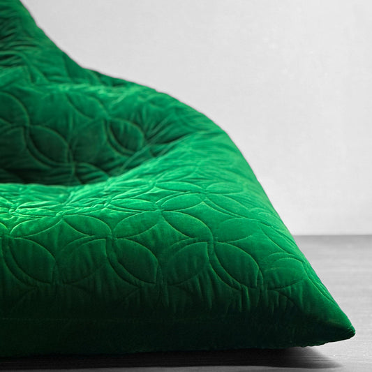 Elevate Your Home's Sophistication: The KHEM Studios Velvet Quilted Bean Bag Chair