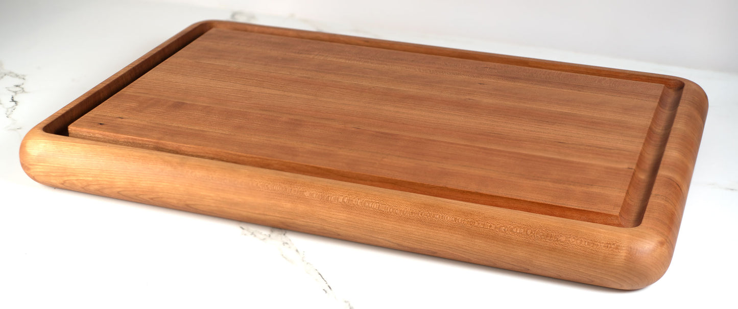 Professional Carving Rounded Edge Butcher Block with Deep Juice Channel - KHEM Studios