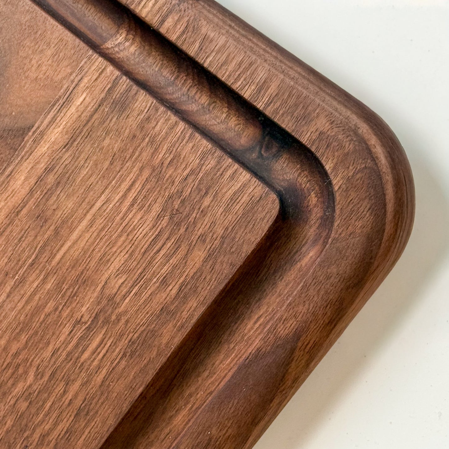 Large Carving Board with Juice Groove & Handle Whale Bone Large