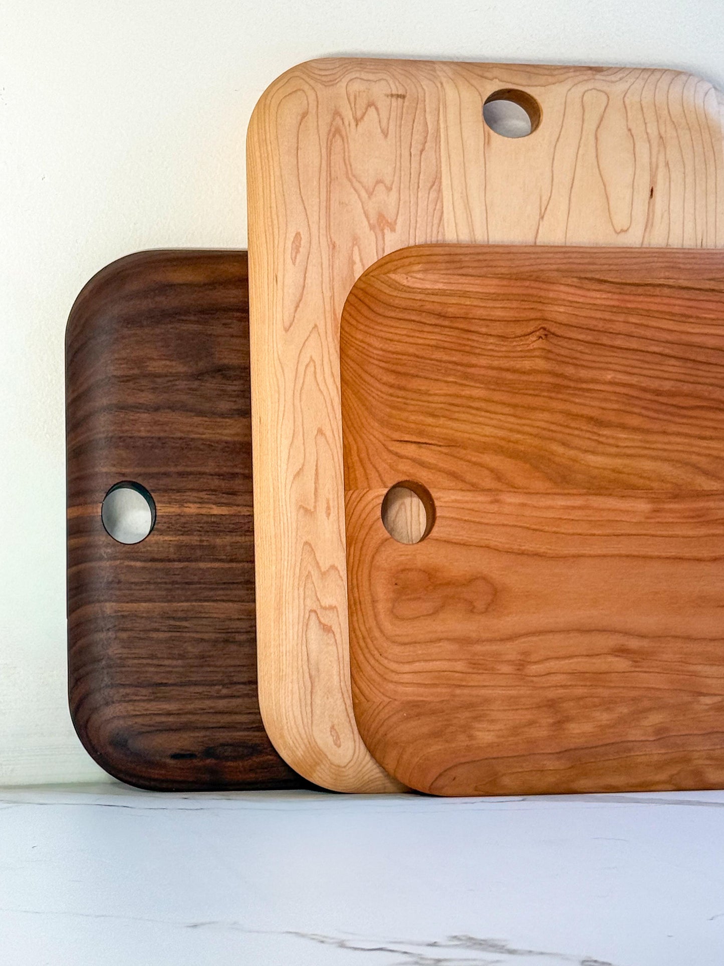 Daily Board Plain Cutting Board, 15 x 11 in – Solid Maple, Walnut or Cherry Wood