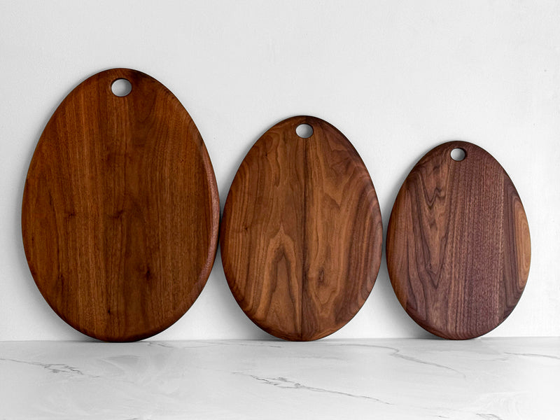 Egg Board in three sizes, walnut