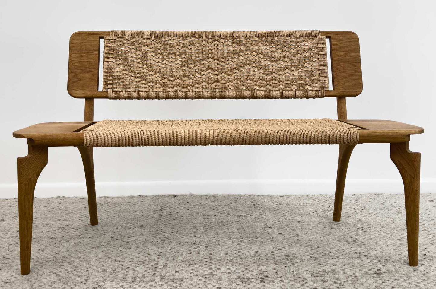 KHEM Natural Corded Bench with Back