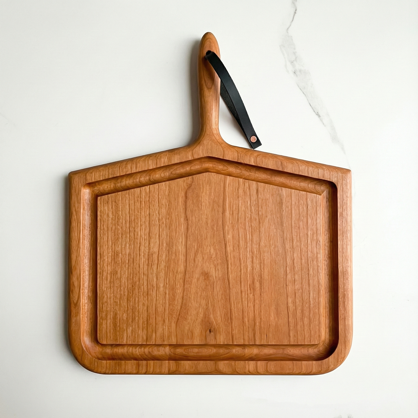 Large Carving Board with Juice Groove & Handle Whale Bone Large