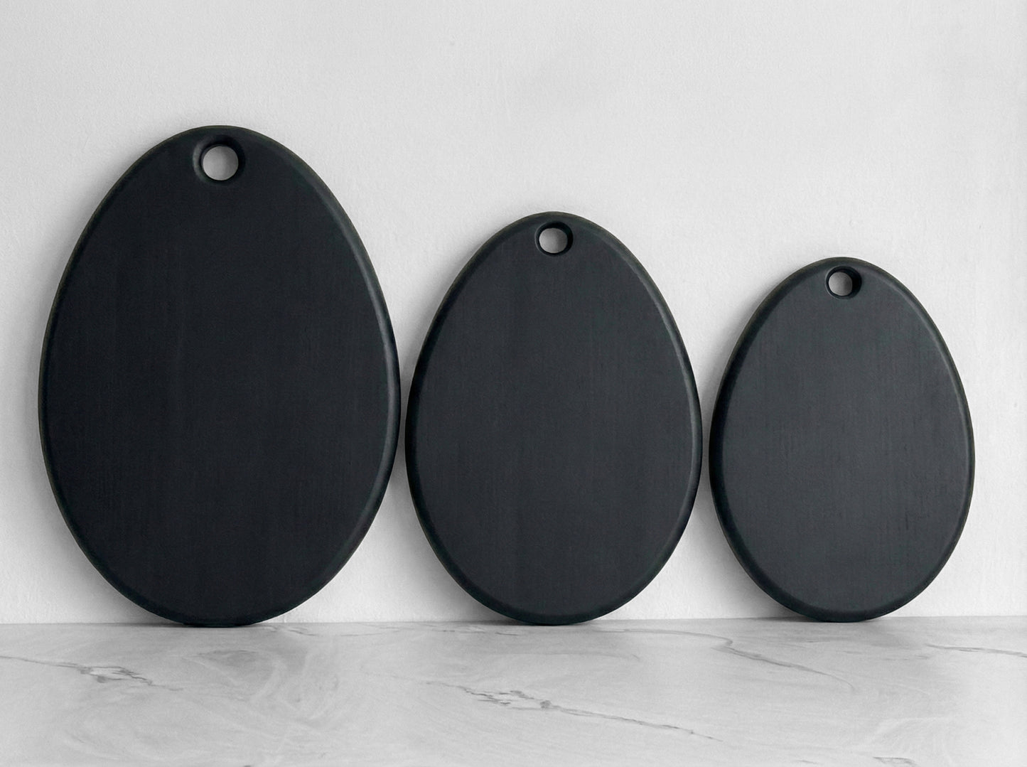 Ebonized Ash Egg Board — Small, Medium & Large | Hand-Finished Cutting & Serving Board