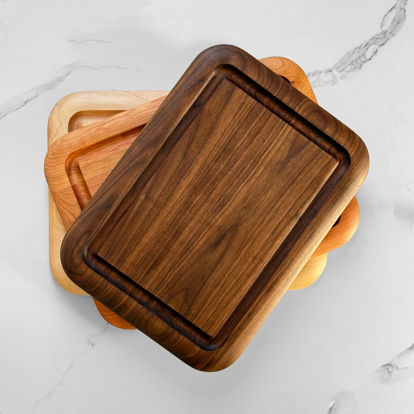 Daily Board with Juice Groove Cutting Board, 15 x 11 in – Maple, Walnut or Cherry Wood