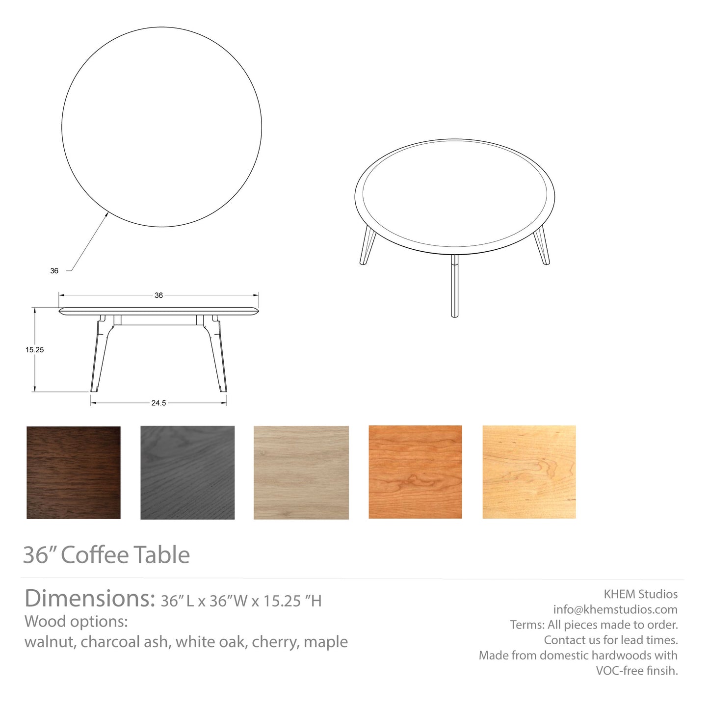 Round Coffee table - KHEM Studios